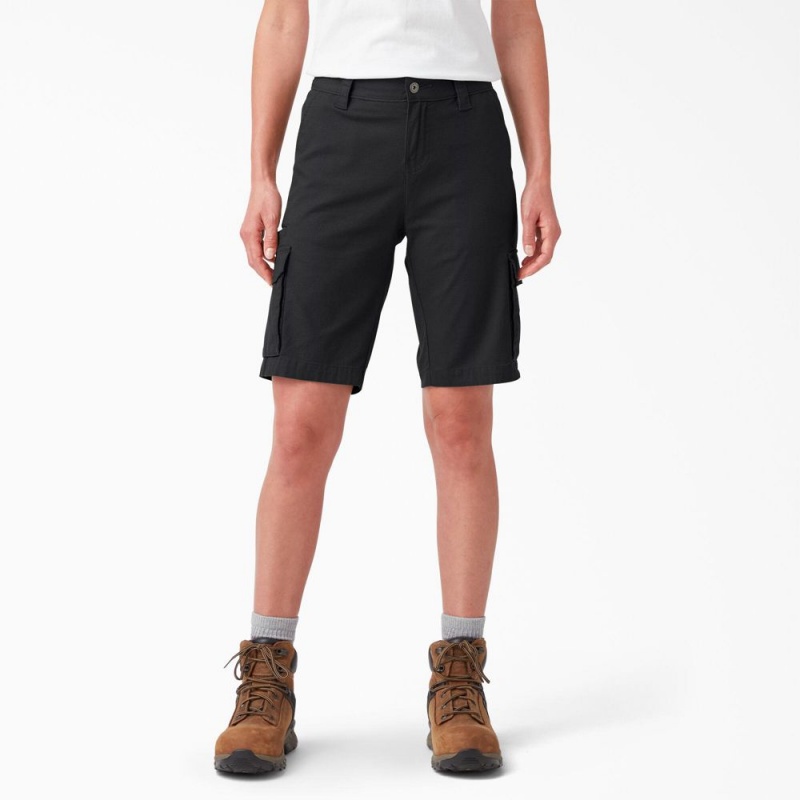 Black Women\'s Dickies Ripstop Cargo Shorts | RKS128596