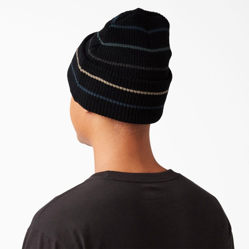 Black Women's Dickies Skateboarding Cuffed Beanie | APF562978