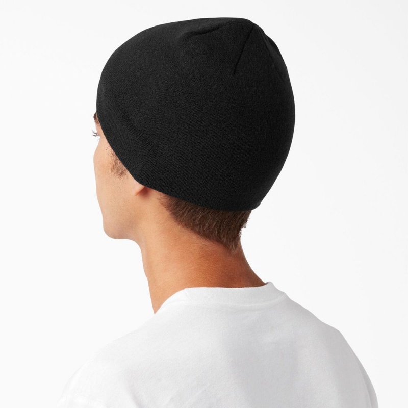 Black Women's Dickies Skull Beanie | JRW054623