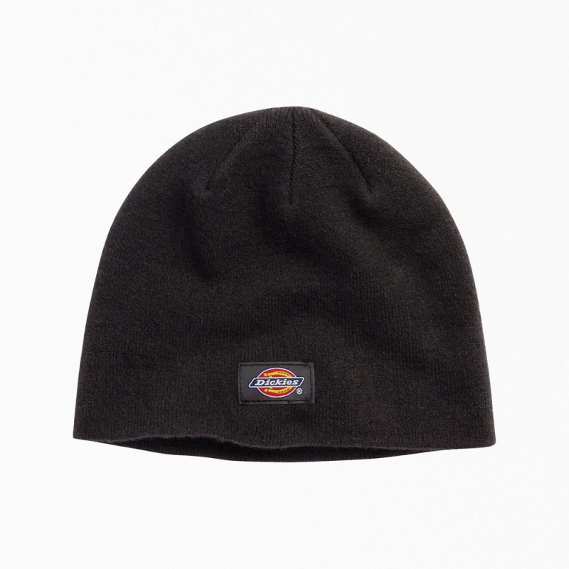 Black Women\'s Dickies Skull Beanie | JRW054623