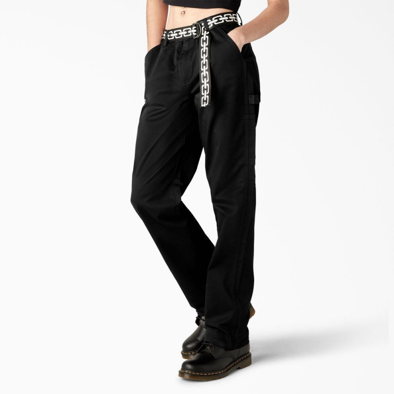 Black Women's Dickies x Lurking Class Relaxed Fit Pants | JBR869041