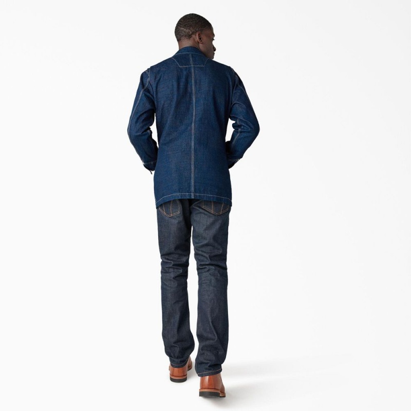 Blue Men's Dickies 1922 Selvedge Denim Jacket | CAZ463502