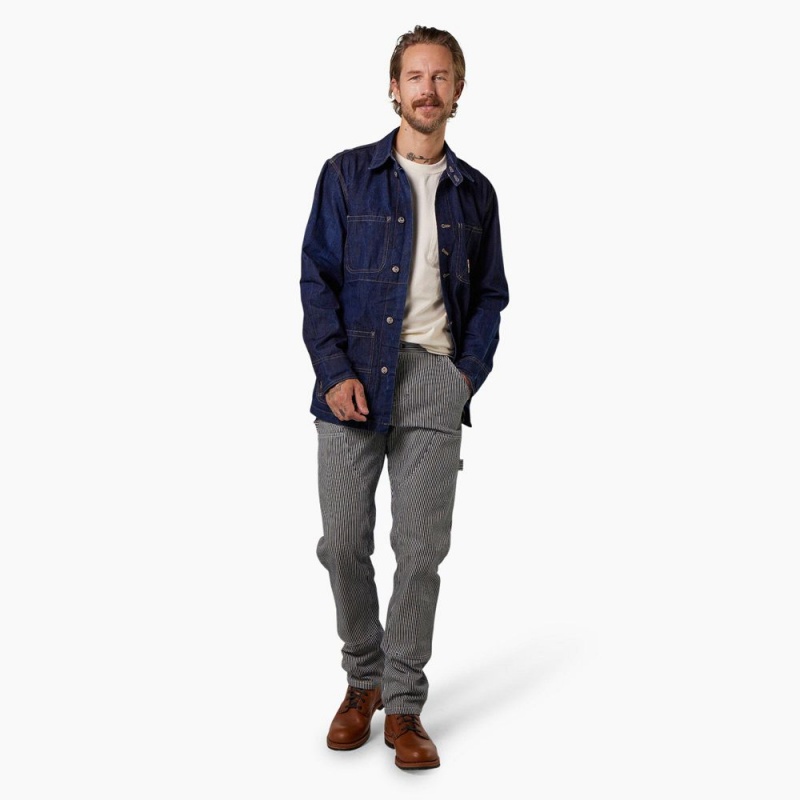 Blue Men's Dickies 1922 Selvedge Denim Jacket | CAZ463502