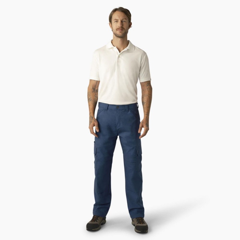 Blue Men's Dickies FLEX DuraTech Relaxed Fit Ripstop Cargo Pants | FIA514873