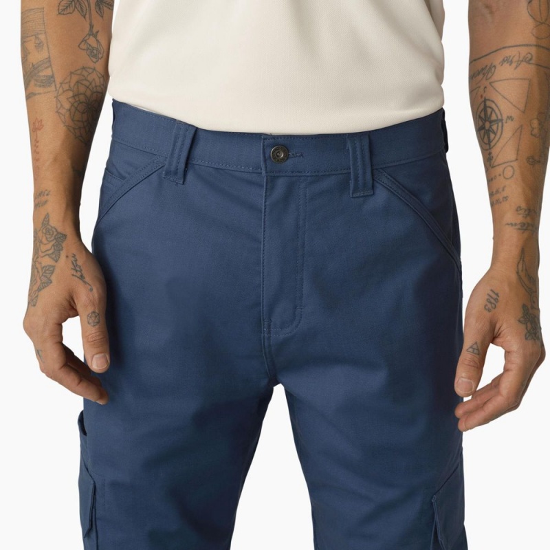 Blue Men's Dickies FLEX DuraTech Relaxed Fit Ripstop Cargo Pants | FIA514873