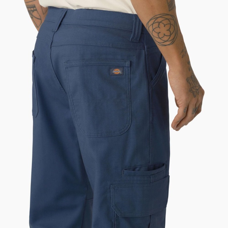 Blue Men's Dickies FLEX DuraTech Relaxed Fit Ripstop Cargo Pants | FIA514873