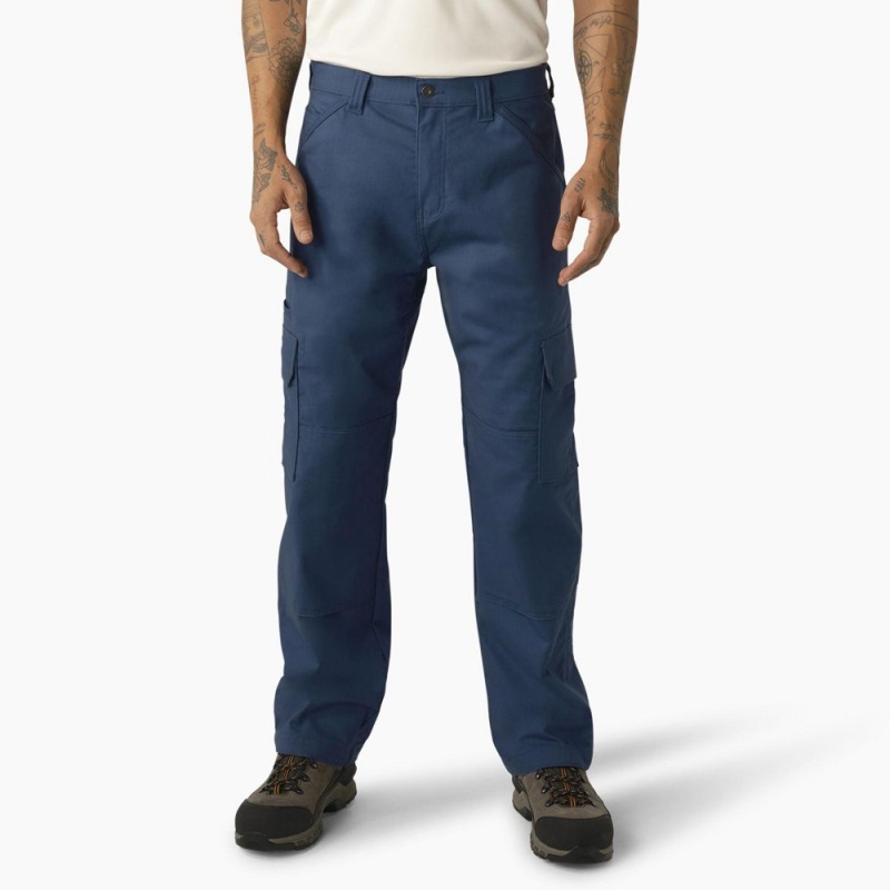 Blue Men\'s Dickies FLEX DuraTech Relaxed Fit Ripstop Cargo Pants | FIA514873