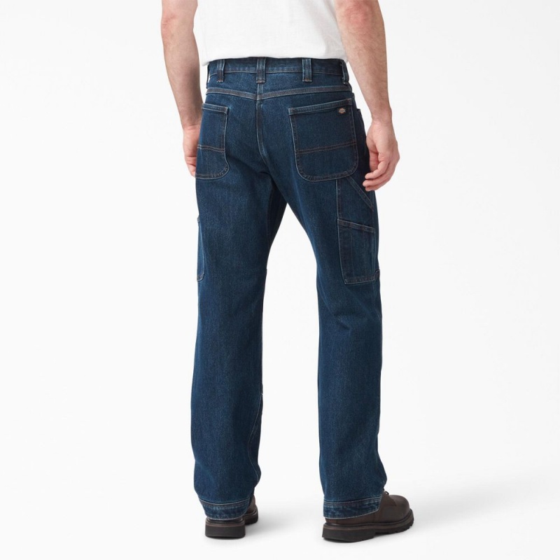 Blue Men's Dickies FLEX DuraTech Relaxed Fit Jeans | BXQ470918