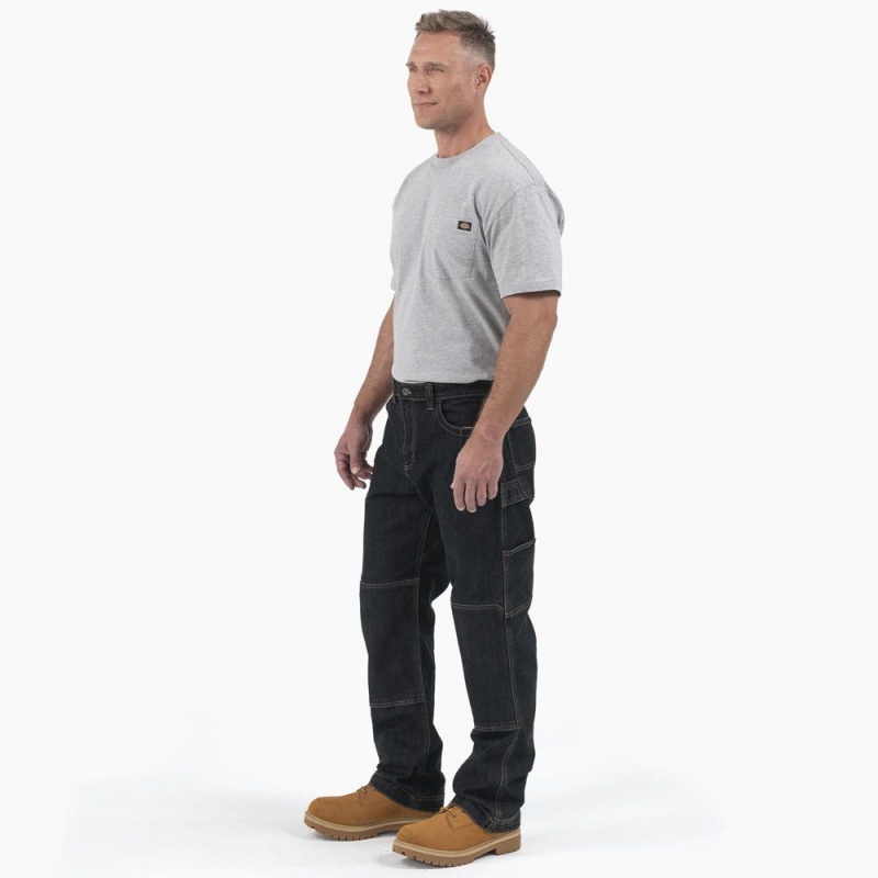 Blue Men's Dickies FLEX DuraTech Relaxed Fit Jeans | WQZ251930