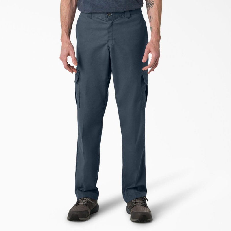 Blue Men\'s Dickies FLEX Regular Fit Cargo Pants | SKT465723