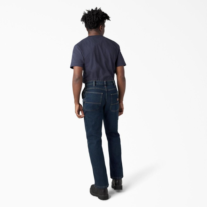 Blue Men's Dickies FLEX Regular Fit Carpenter Utility Jeans | PWO048572