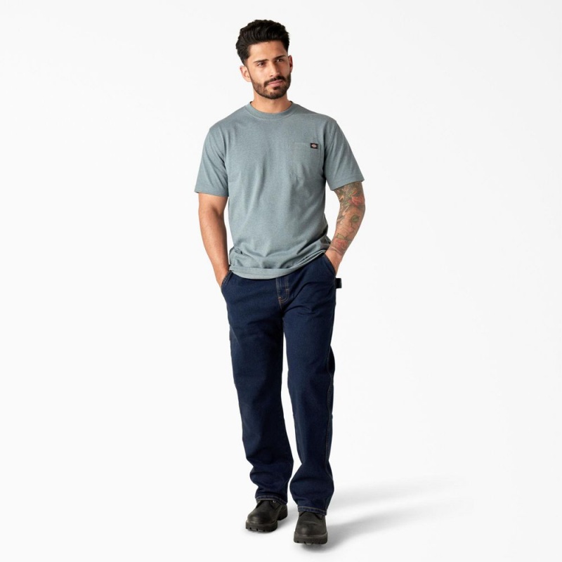 Blue Men's Dickies FLEX Relaxed Fit Carpenter Jeans | VJZ732964