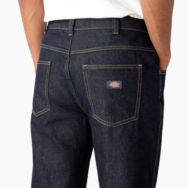 Blue Men's Dickies Houston Relaxed Fit Jeans | RHF162980