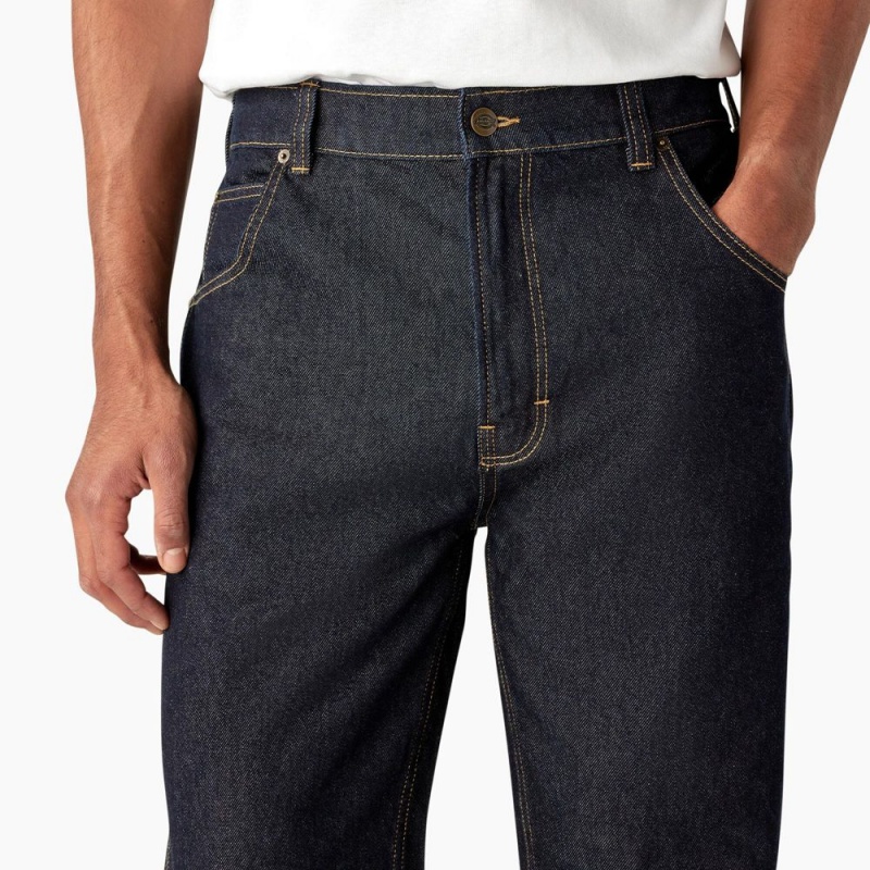 Blue Men's Dickies Houston Relaxed Fit Jeans | RHF162980