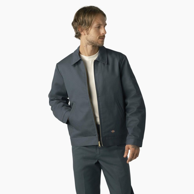 Blue Men's Dickies Insulated Eisenhower Jacket | CMV059274