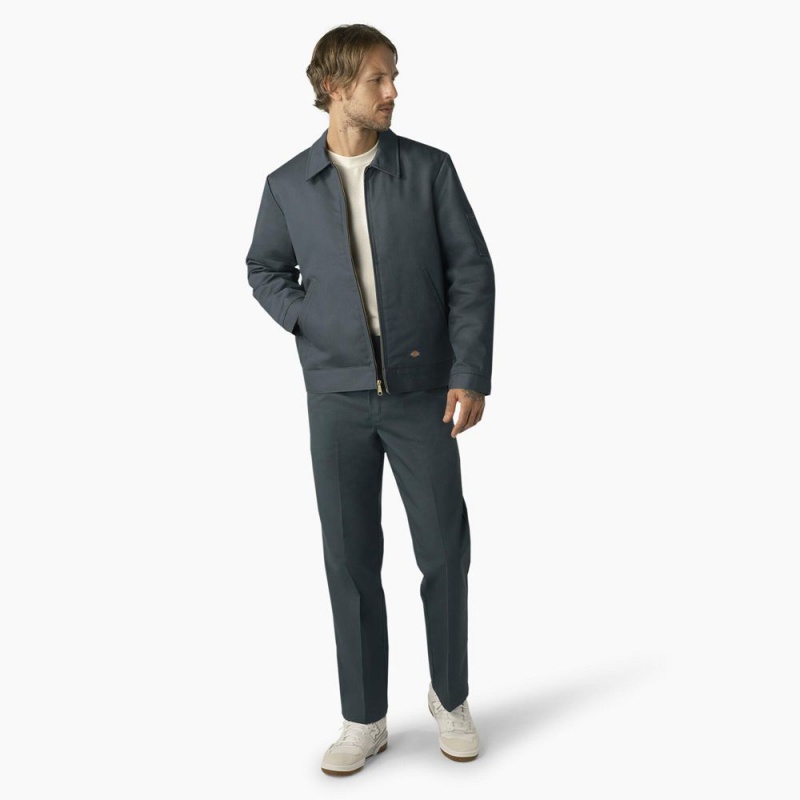 Blue Men's Dickies Insulated Eisenhower Jacket | CMV059274