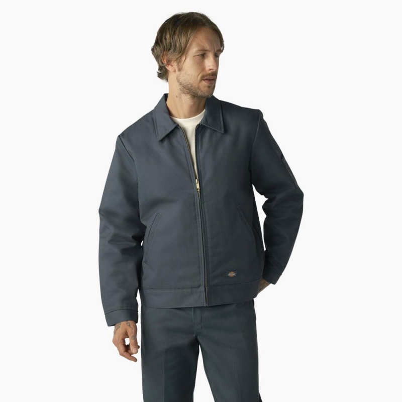 Blue Men\'s Dickies Insulated Eisenhower Jacket | CMV059274