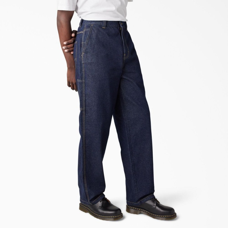 Blue Men's Dickies Madison Loose Fit Jeans | DFZ651098