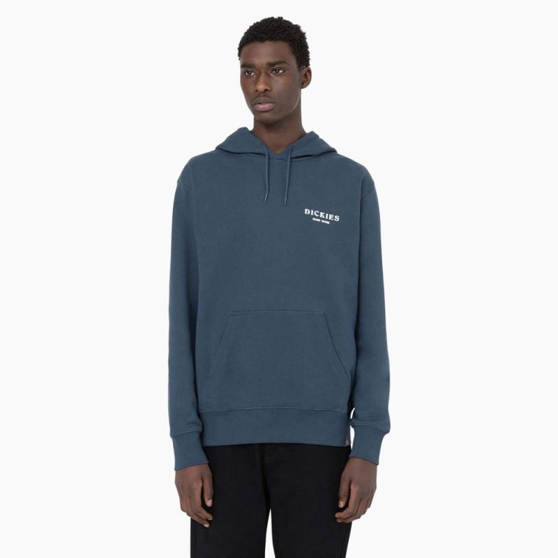 Blue Men's Dickies Oatfield Hoodie | SFV459128