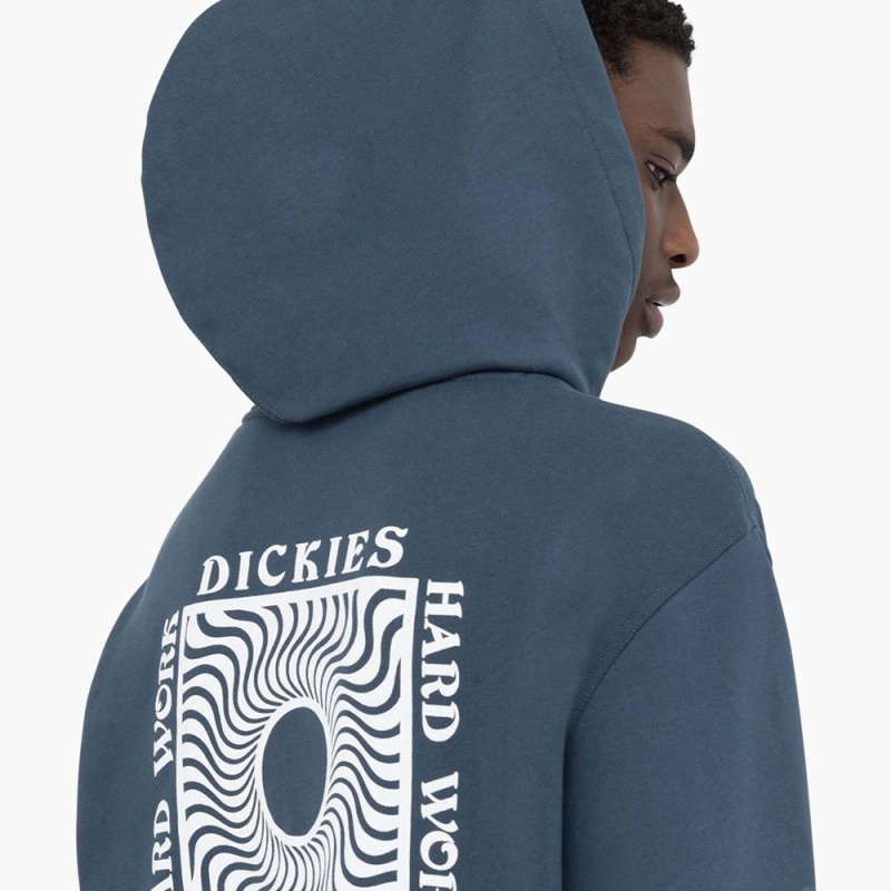 Blue Men's Dickies Oatfield Hoodie | SFV459128