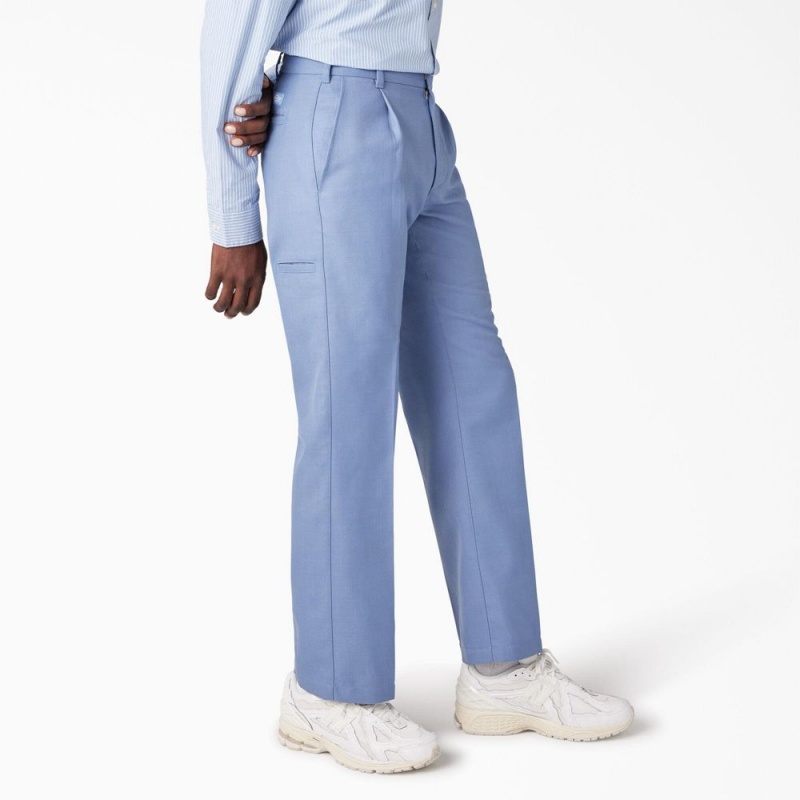 Blue Men's Dickies Premium Collection Pleated 874® Pants | YLS863014