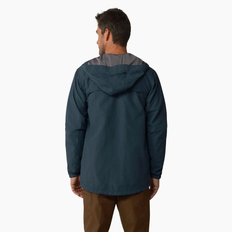 Blue Men's Dickies ProTect Cooling Hooded Ripstop Jacket | AXR072948