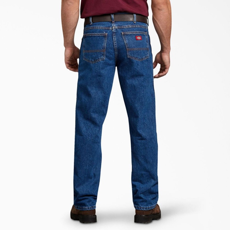 Blue Men's Dickies Regular Fit Jeans | HMP150236