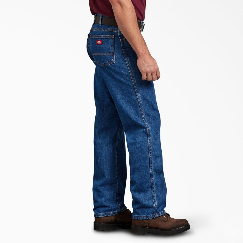 Blue Men's Dickies Regular Fit Jeans | HMP150236