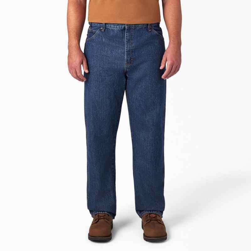 Blue Men's Dickies Regular Fit Jeans | HMP150236