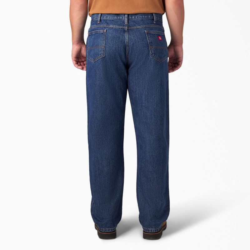 Blue Men's Dickies Regular Fit Jeans | HMP150236