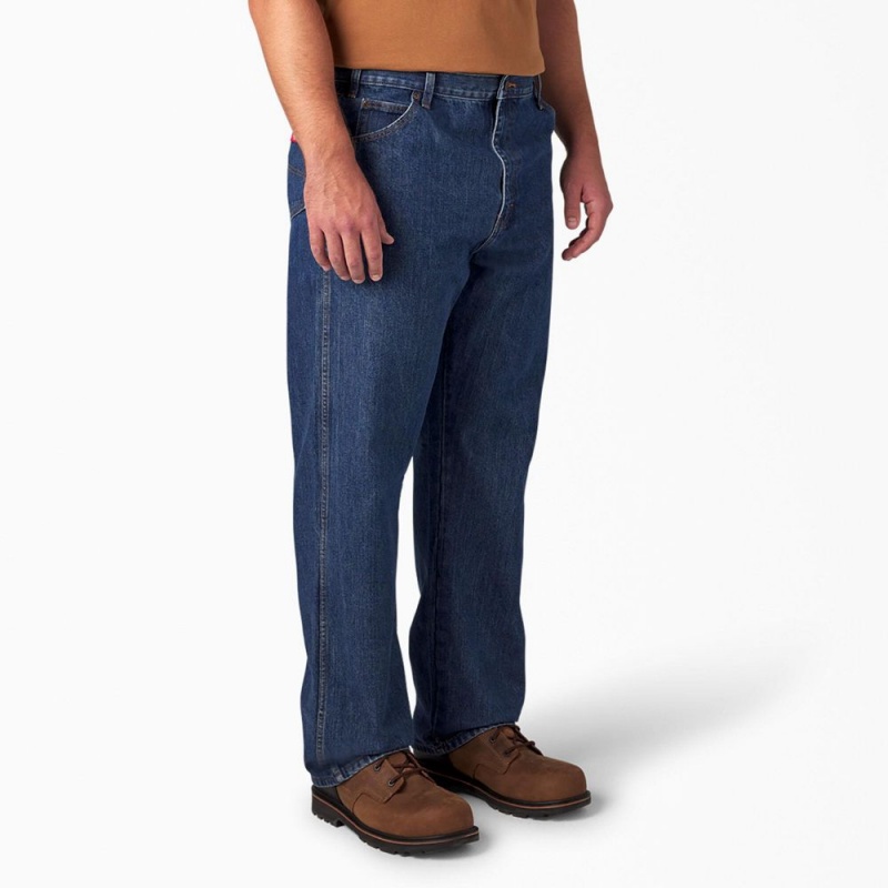 Blue Men's Dickies Regular Fit Jeans | HMP150236