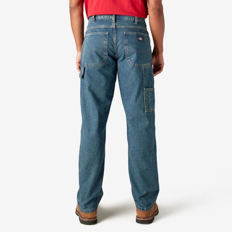 Blue Men's Dickies Relaxed Fit Carpenter Jeans | XBP720534