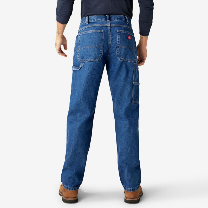 Blue Men's Dickies Relaxed Fit Carpenter Jeans | FHQ803451