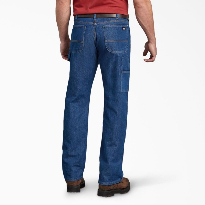 Blue Men's Dickies Relaxed Fit Carpenter Jeans | JEZ475623