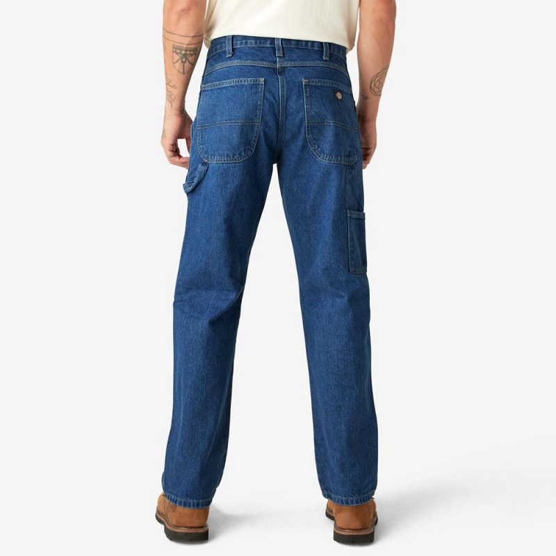 Blue Men's Dickies Relaxed Fit Heavyweight Carpenter Jeans | CSA847695