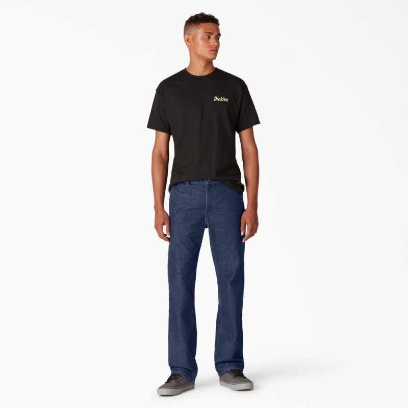 Blue Men's Dickies Skateboarding Regular Fit Utility Jeans | GKA732481