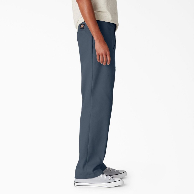 Blue Men's Dickies Skateboarding Regular Fit Twill Pants | CQB490518