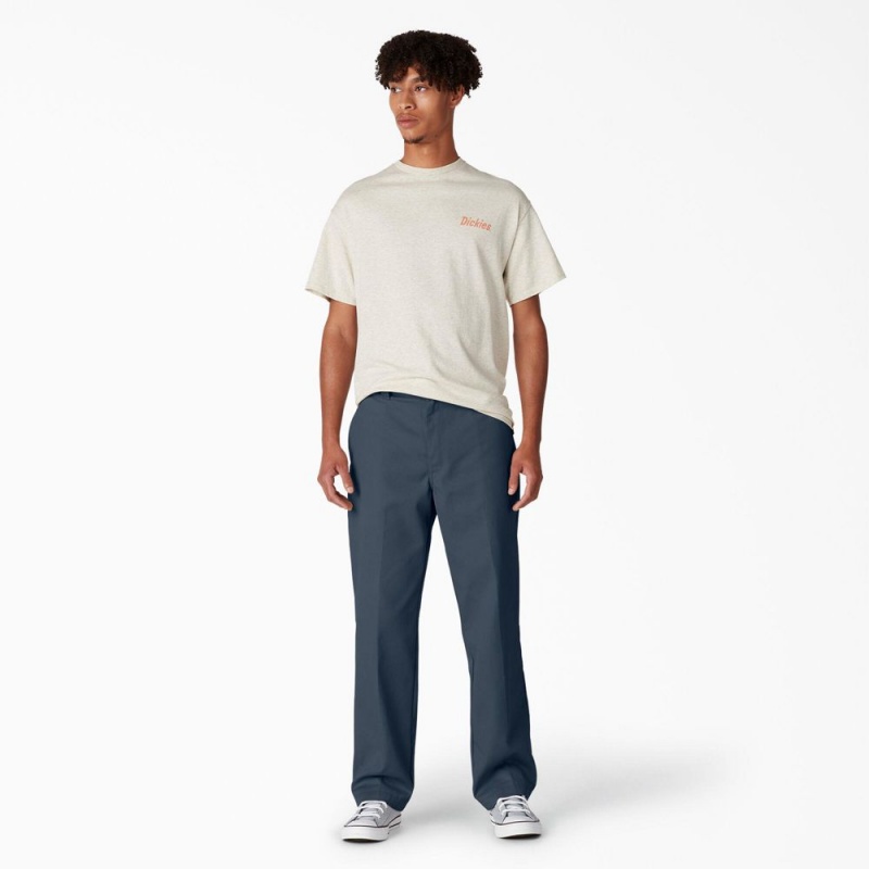 Blue Men's Dickies Skateboarding Regular Fit Twill Pants | CQB490518