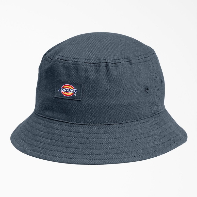 Blue Men\'s Dickies Twill Bucket Hat | CSE804375