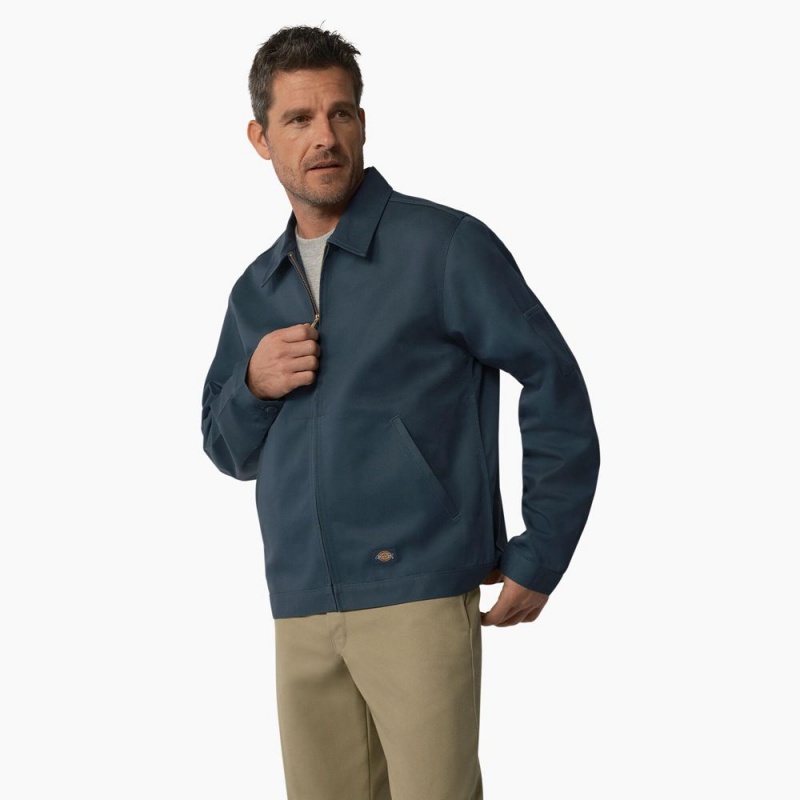 Blue Men's Dickies Unlined Eisenhower Jacket | BOR587190