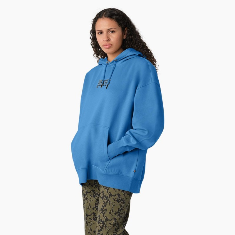 Blue Women's Dickies Creswell Hoodie | ZKE167325