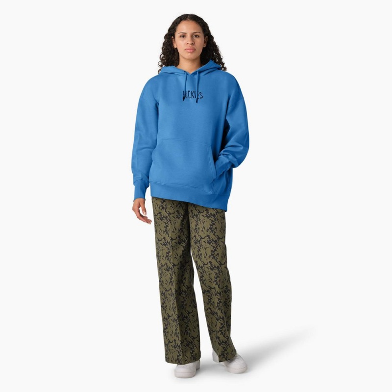 Blue Women's Dickies Creswell Hoodie | ZKE167325