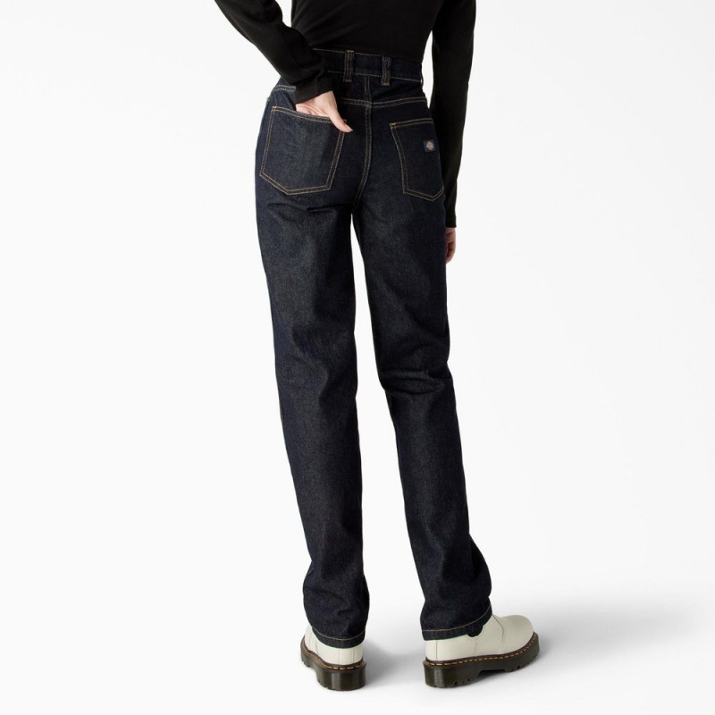 Blue Women's Dickies Houston Regular Fit Jeans | UYJ891732