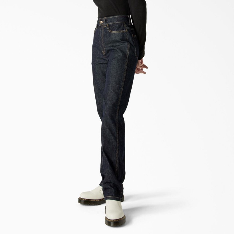 Blue Women's Dickies Houston Regular Fit Jeans | UYJ891732