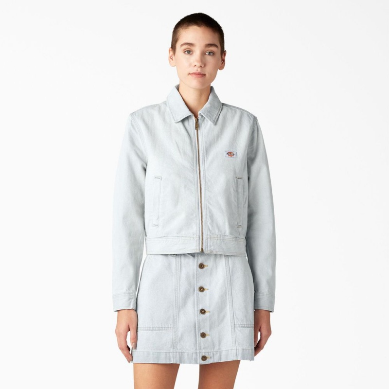 Blue Women's Dickies Madison Denim Jacket | ITV608152