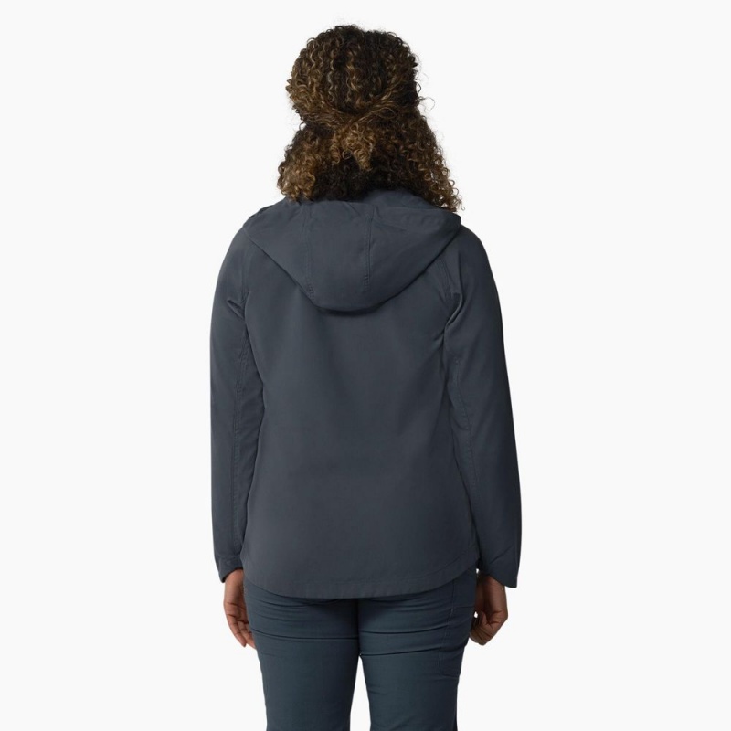 Blue Women's Dickies Performance Hooded Jacket | OVI930856