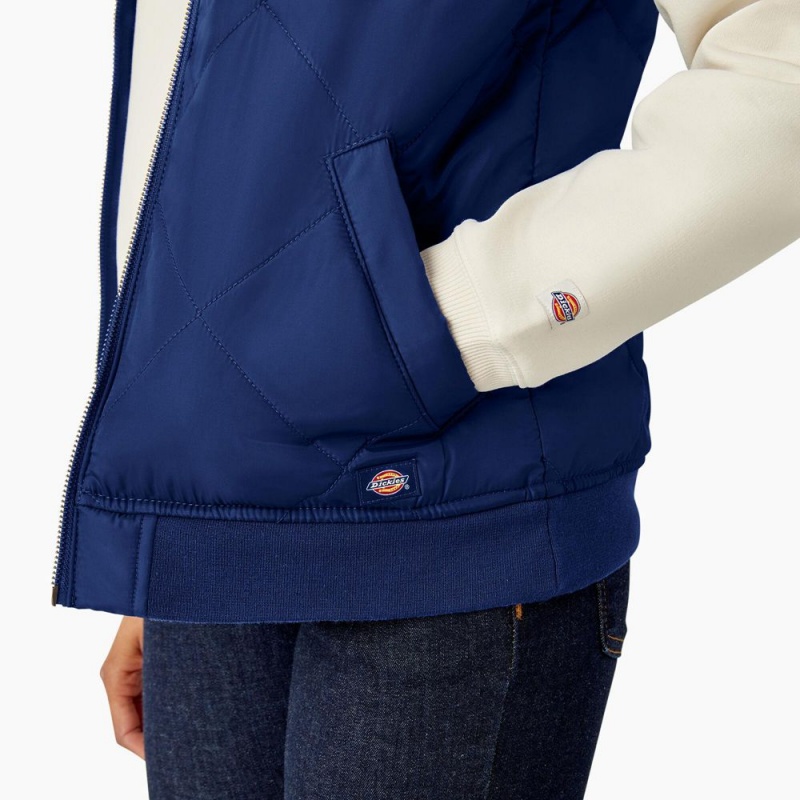 Blue Women's Dickies Quilted Vest | HGY756981