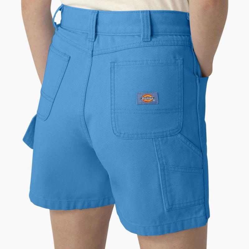 Blue Women's Dickies Regular Fit Duck Shorts | KOD087694