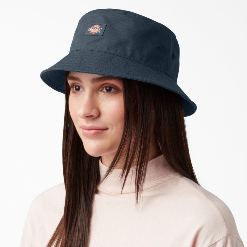 Blue Women's Dickies Twill Bucket Hat | ZVO498076