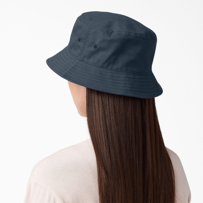 Blue Women's Dickies Twill Bucket Hat | ZVO498076